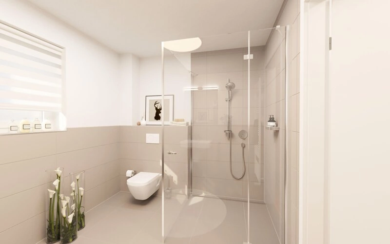 Dreizler Immobilien Munster - Bad WC Dusche