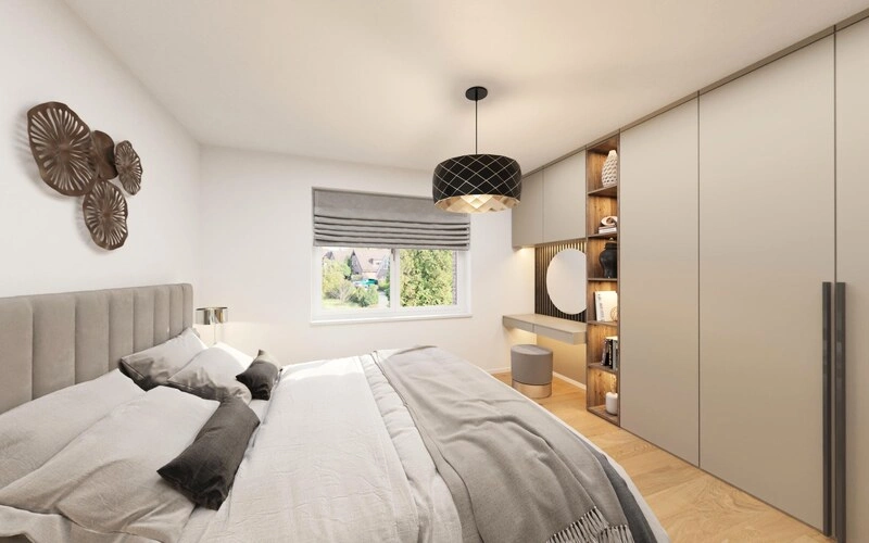 Dreizler Immobilien Munster - Schlafen Blick zum Fenster