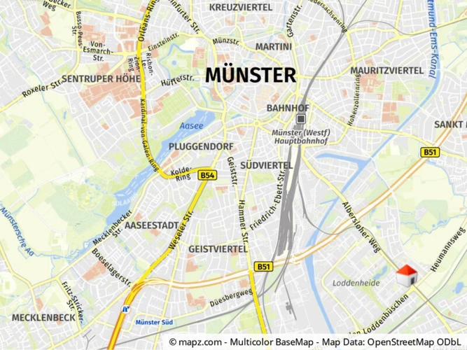 Lage im Stadtgebiet makro