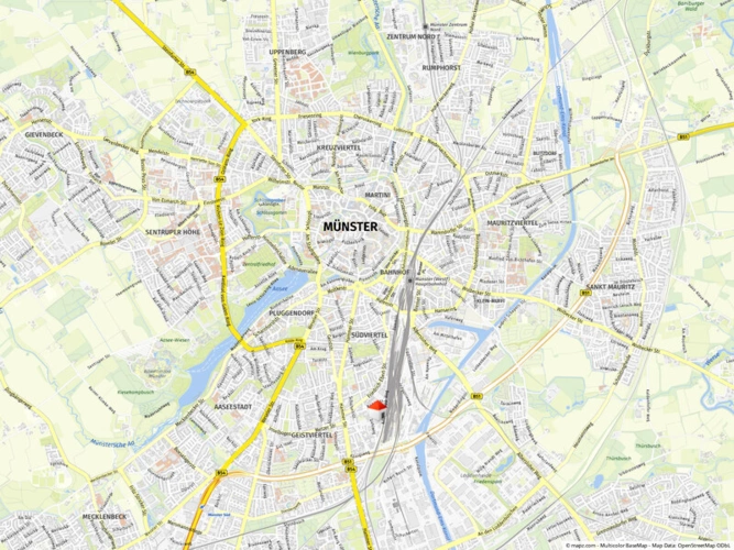 Lage im Stadtgebiet makro