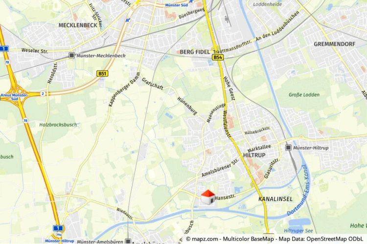 Lage im Stadtgebiet mikro