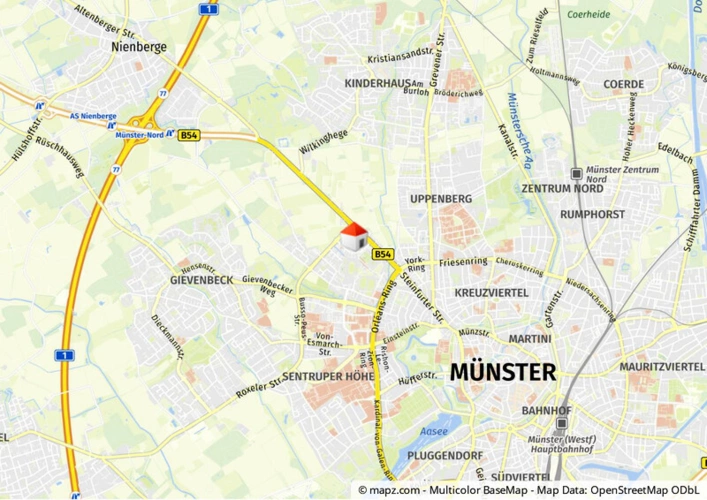 Lage im Stadtgebiet Makro
