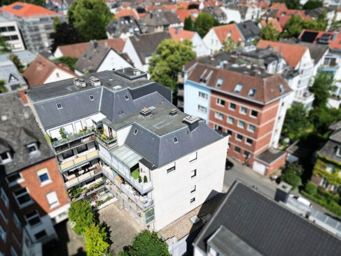 Luftaufnahme des Hauses