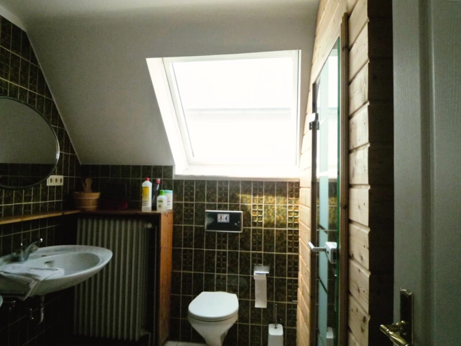 Gäste-WC mit Sauna