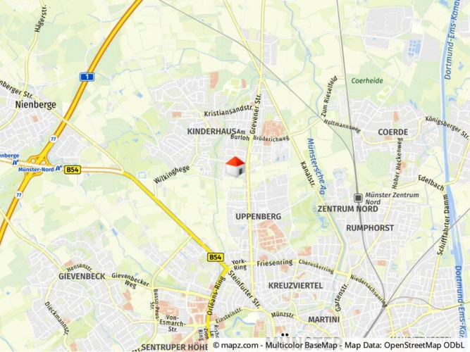 Lage im Stadtgebiet makro