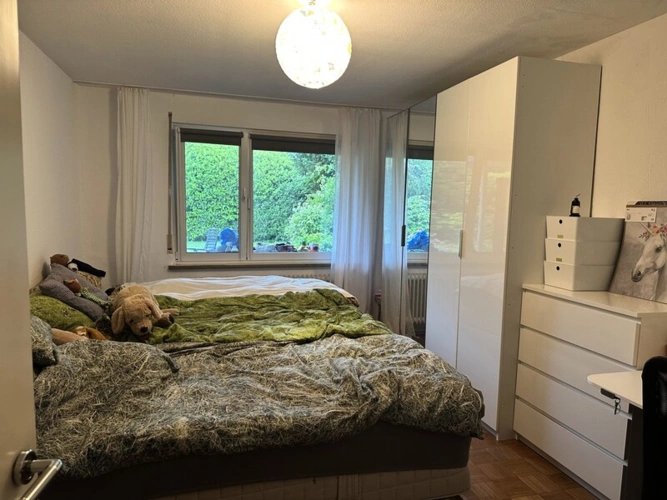 Blick in das Schlafzimmer