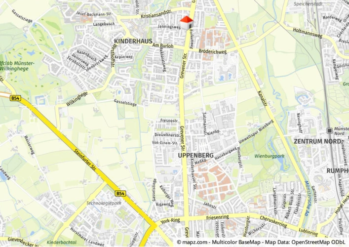 Lage im Stadtgebiet makro