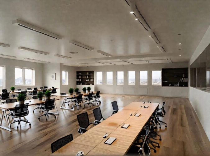 Gemeinschaftsbüro visualisiert