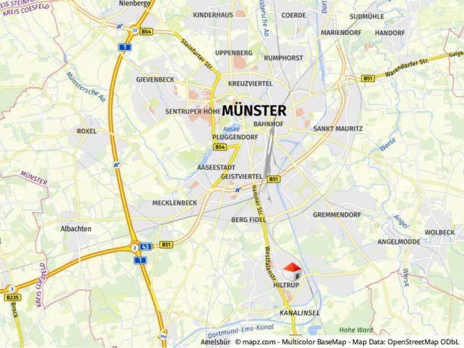 Lage im Stadtgebiet makro