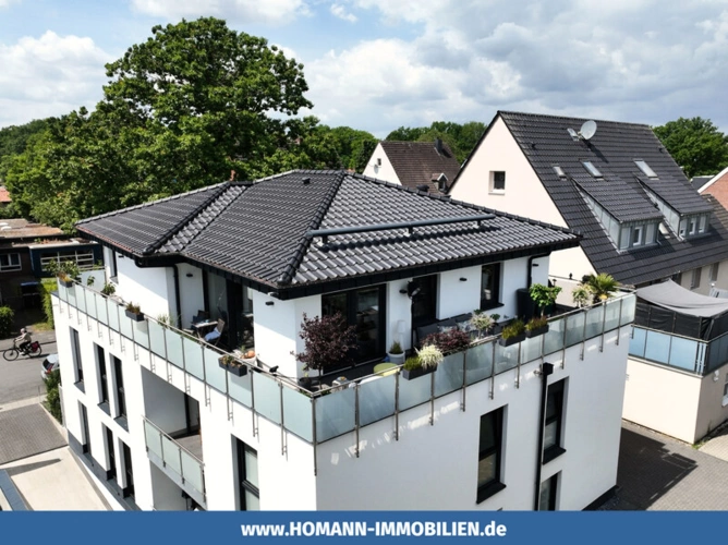 Rückansicht Vogelperspektive