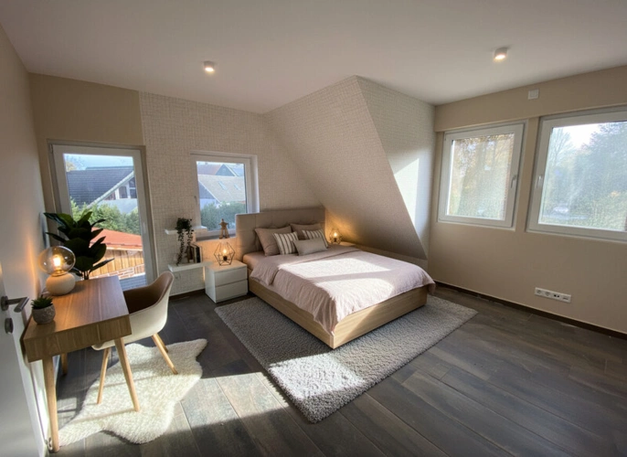 Schlafzimmer OG Vorschau Visualisierung