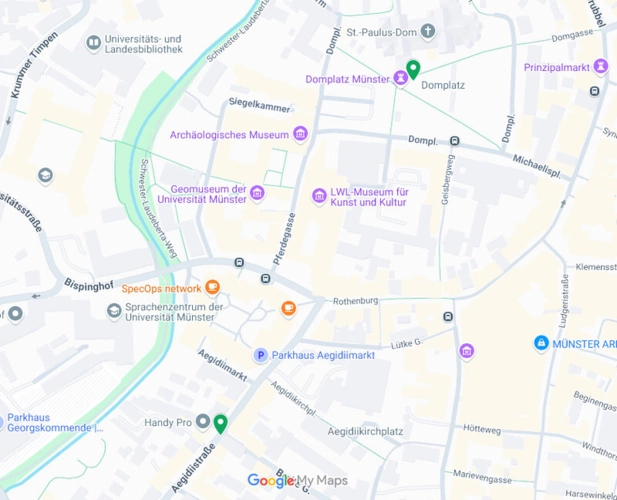 Lageplan Nähe Prinzipalmarkt