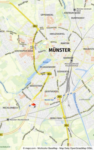 Lage im Stadtgebiet makro