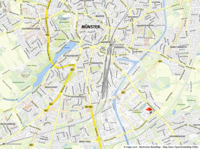 Lage im Stadtgebiet makro
