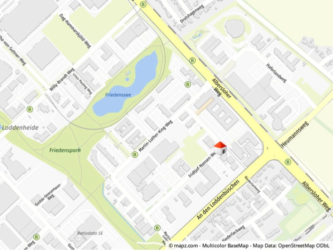 Lage im Stadtgebiet mikro