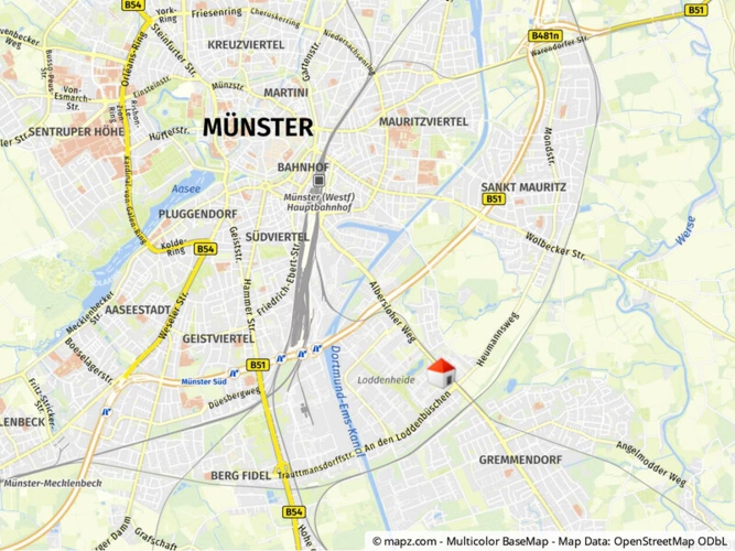 Lage im Stadtgebiet makro