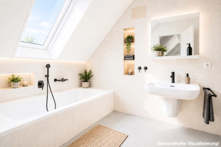 Badezimmer Dachgeschoss KI