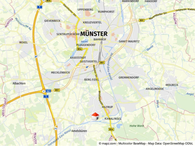 Lage im Stadtgebiet makro