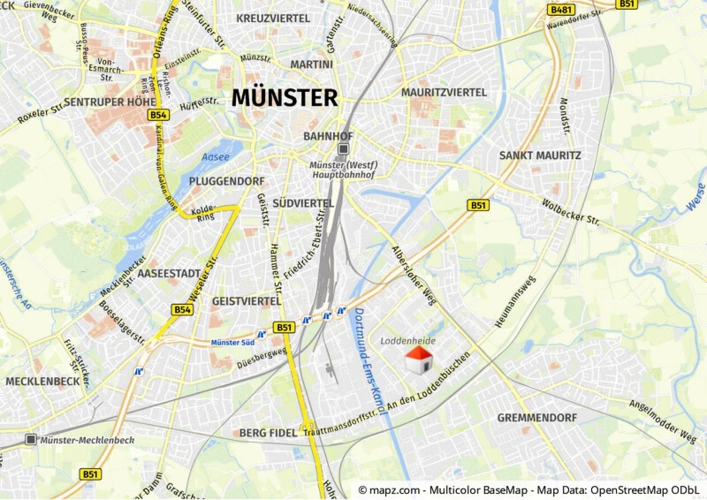 Lage im Stadtgebiet makro