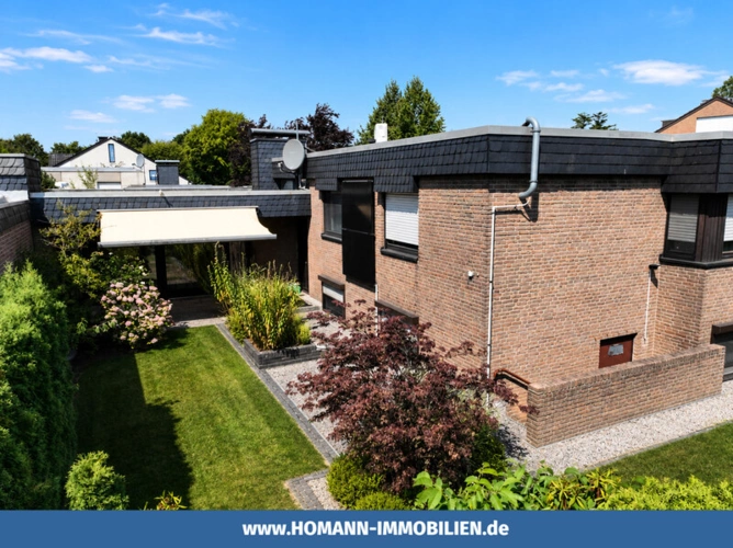 Der Bungalow mit Gartenansicht