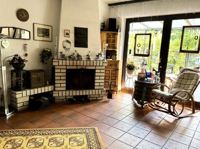 Der Kamin im Wohnraum