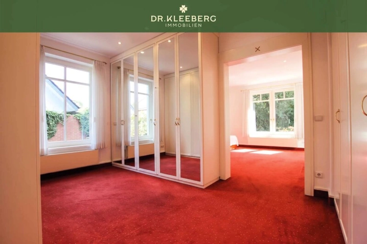 En suite Ankleide + Schlafzimmer