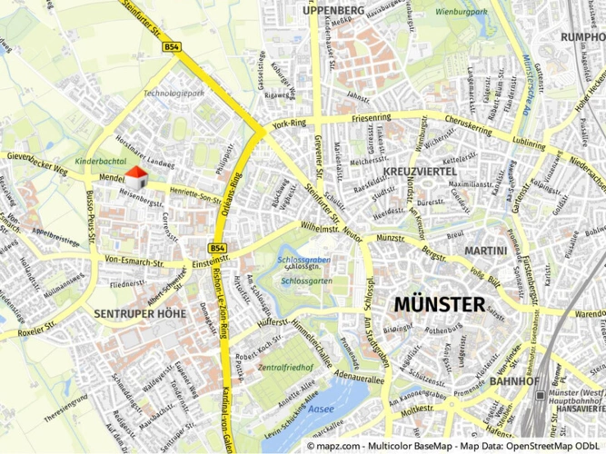 Lage im Stadtgebiet makro