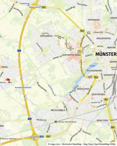 Lage im Stadtgebiet makro