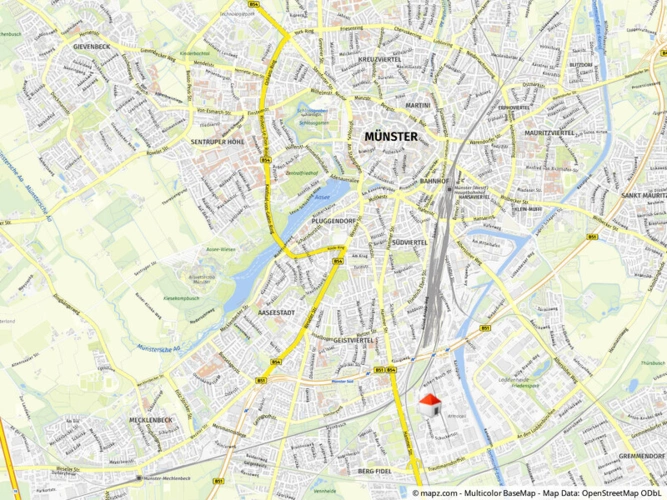 Lage im Stadtgebiet makro