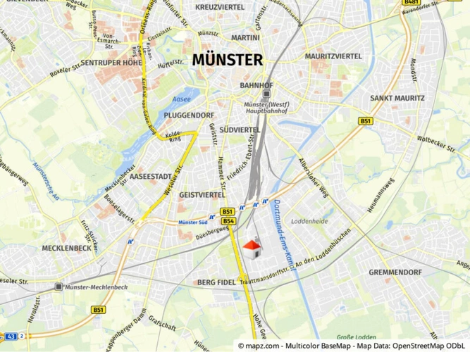 Lage im Stadtgebiet makro
