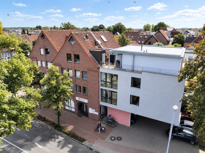 Vogelperspektive mit Anbau