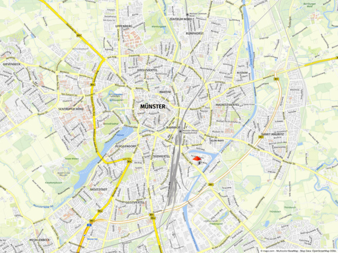 Lage im Stadtgebiet makro