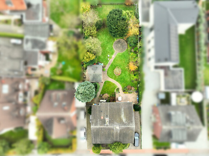 Grundstück in der Vogelperspektive