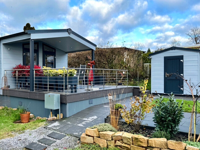 Ferienhaus Terrasse Geräteschuppen - Dreizler Immobilien