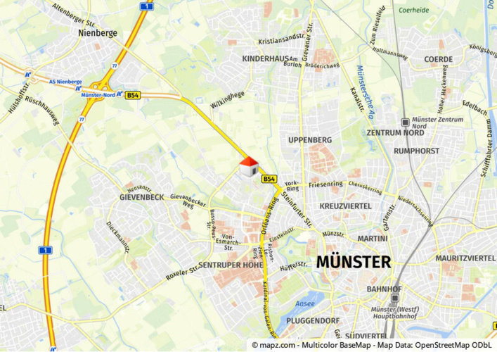 Lage im Stadtgebiet Makro