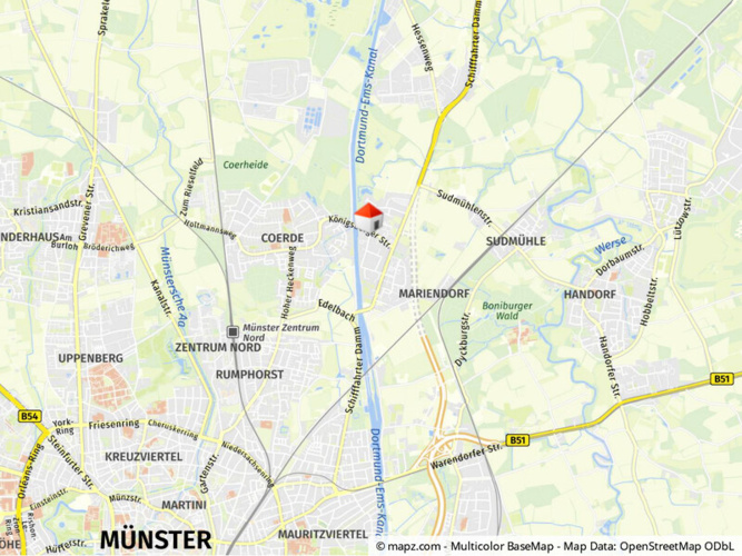 Lage im Stadtgebiet makro