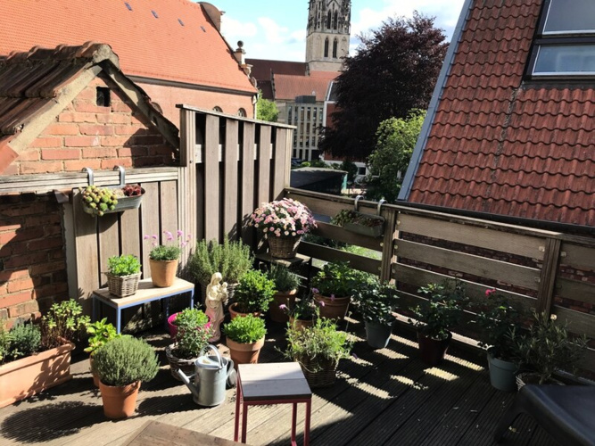 Eine Dachterrasse